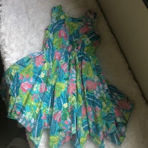 Tommy Bahama Kids Floral Dress - Blue, Green, Pink